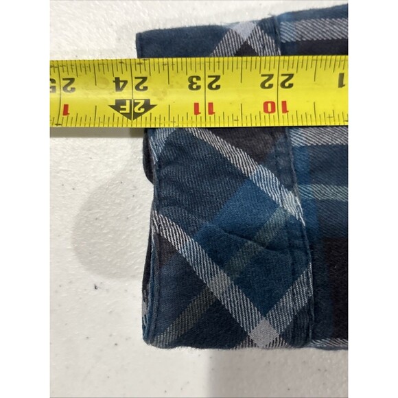 Voyager Shirt Mens Large Flannel Plaid Chore Barn Waffle Knit Thermal Shacket - Picture 14 of 16